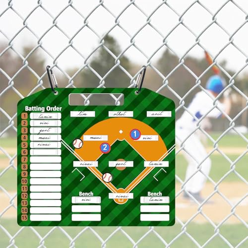 Magnetic Baseball Lineup Board with Dry Erase Pens & Accessories