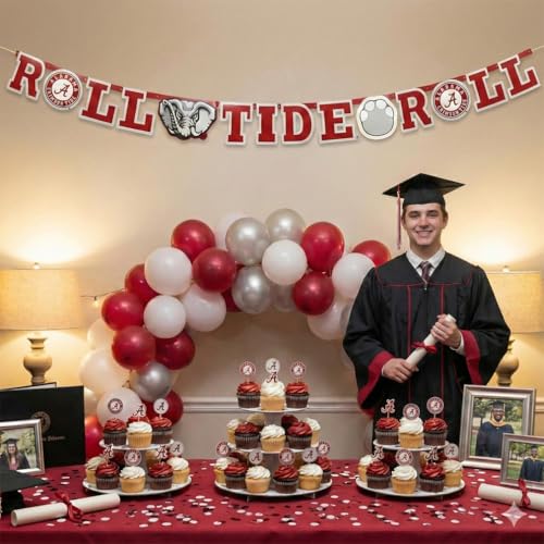 Roll Tide Banner - 9.5 Ft University of Alabama Tailgate Decor