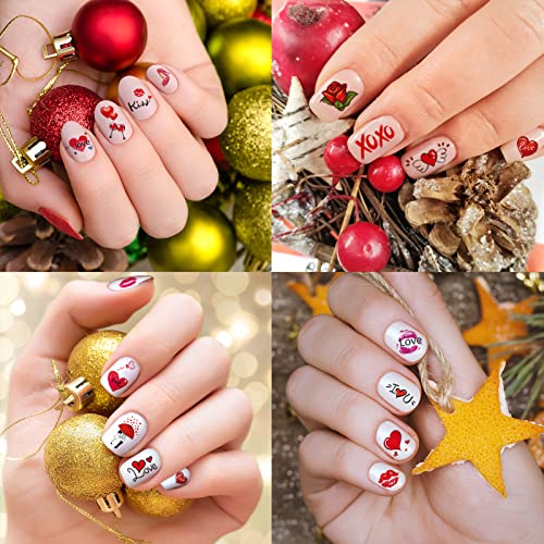Valentine's Day Nail Art Decals - 60 Sheets Water Transfer Stickers