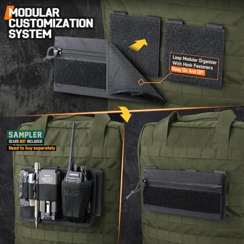 Molle Patch Panel Hook & Loop Accessories - 2 Pack Black