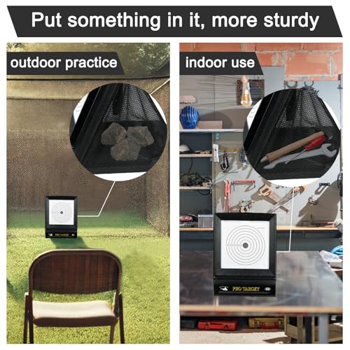 Airsoft Target Stand with 10 Paper Targets - Foldable BB Trap System