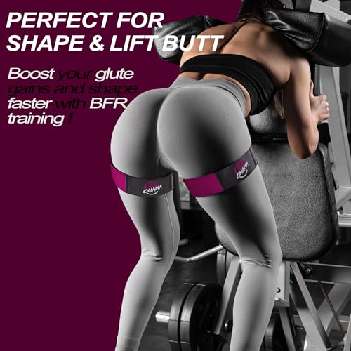 LSGCHAMA Red Resistance Bands for Women Glute & Lower Body Workout - Blood Flow Restriction Exercise Equipment