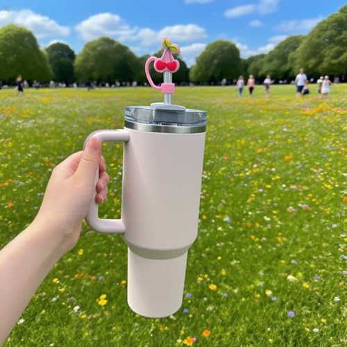 Cherry Shape Silicone Straw Covers for 10mm Straws - Dustproof Topper