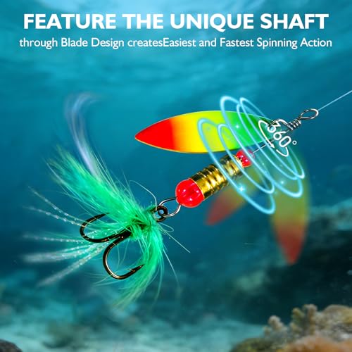 Fishing Spinner Lures Set for Freshwater & Saltwater Fishing