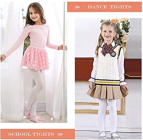 Girls Ballet Tights - Ultra Soft Footed Tights for 9-14 Years - Nude