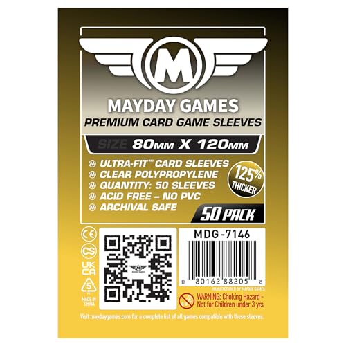Oversized Card Sleeves 80x120mm - 50 Pack, 90 Micron Thickness