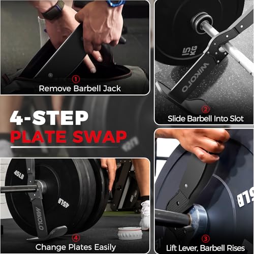 Heavy-Duty Deadlift Jack for 660LB Barbell - No-Slip Handle