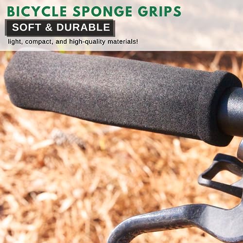 Mountain Bike Handlebar Grips - Ergonomic Foam Rubber - 125mm Pair