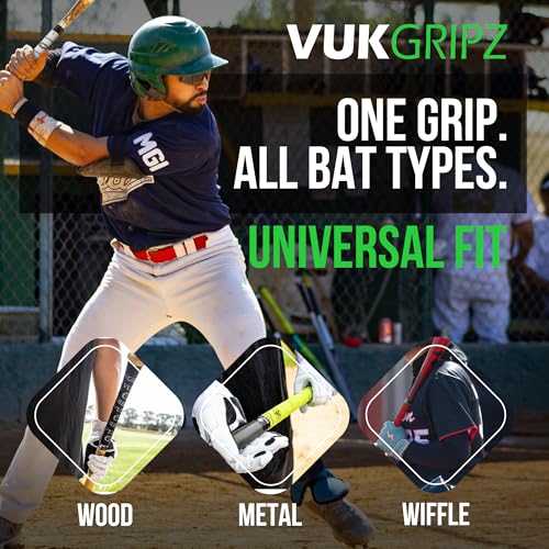 Faith Baseball Bat Grip Tape - VukGripz Reusable USA-Made, Slip-Resistant (Variation: Faith Through Him)