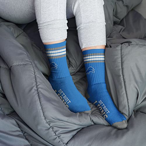 Detroit Lions Youth 4-Stripe Deuce Quarter-Length Socks