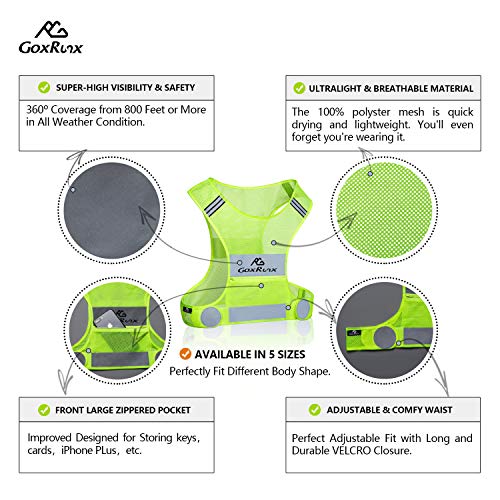 Lightweight Reflective Safety Vest with Armbands for Running