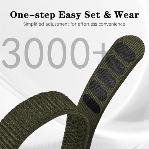 Breathable Nylon Loop Wristband - 6 Pack for Hume 1.0 - Black/Army Green/Iron Gray
