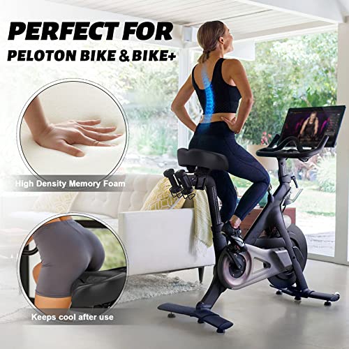 Extra Wide Bike Seat - Comfortable Saddle for Peloton & Electric Bikes - Black