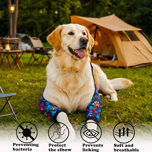 Dog Elbow Wraps 2XL Footprint - Pet Protectors for Wounds & Licking