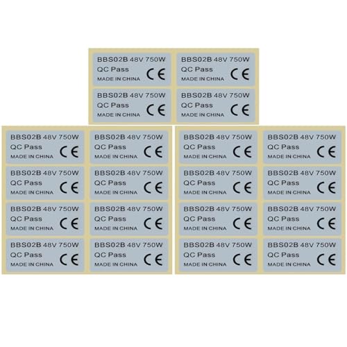 20 Pack Electric Bike Sticker Set for BAFANG BBS01 & BBS02 - 48V 750W