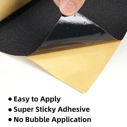 Skateboard Grip Tape 33x9" - Non-Slip Silicone-Carbide Black