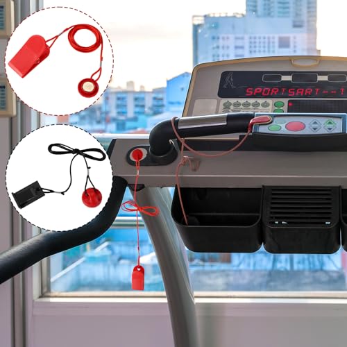 2-Pack Universal Treadmill Safety Key with Clip - Black & Red