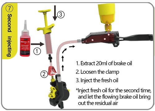 CYCEARTH Bicycle Bleed Kit for TEKTRO TRP Hydraulic Brakes 60ml Mineral Oil Fluid Bike Bleeding Tool