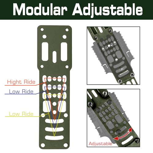 Modular Drop Leg Holster Adapter Mount with Leg Strap - Green
