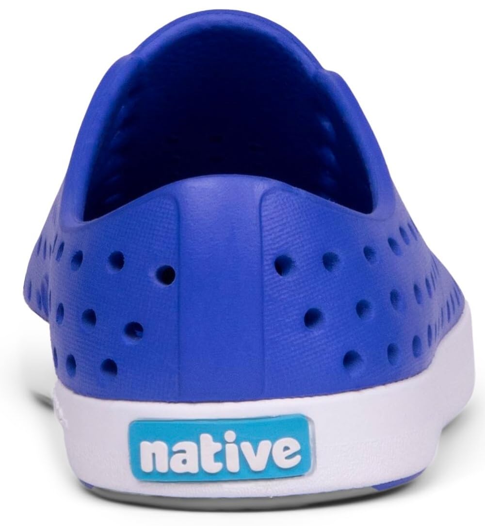 Native Shoes Unisex-Kids Jefferson Sneakers, UV Blue/Shell White, 4 Big Kid