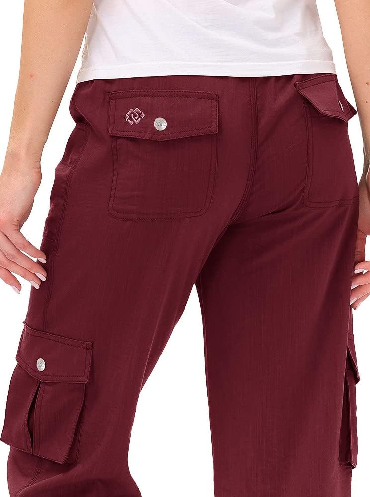 MoFiz Women's Capris - Lightweight Casual Pants with Pockets | Loose Fit Cargo for Hiking