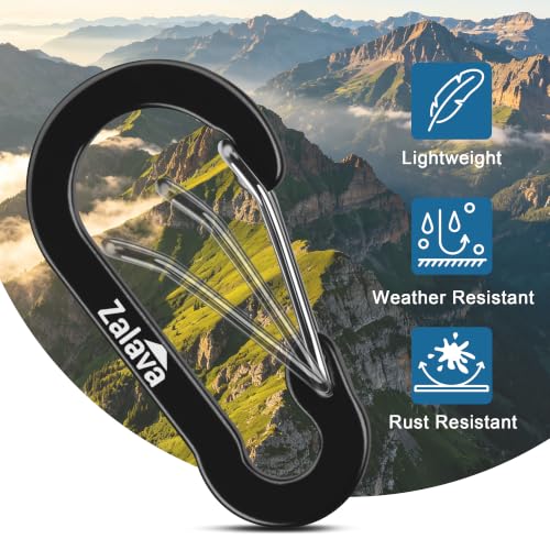 12 Pack Mini Carabiners - Lightweight Aluminum Keychain Clips