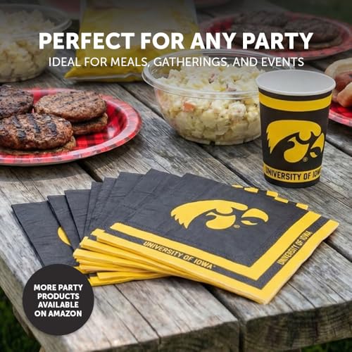 9 oz University of Iowa Hawkeyes Paper Cups - 20 Count