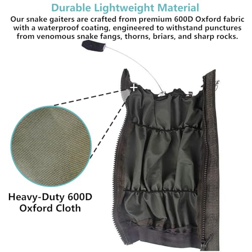Snake Gaiters - Waterproof Snake Bite Protection Leg Guards