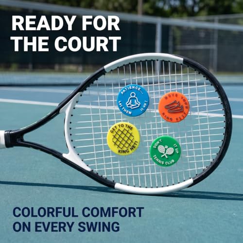 Tennis Vibration Dampeners - Set of 4 Motivational Reminders
