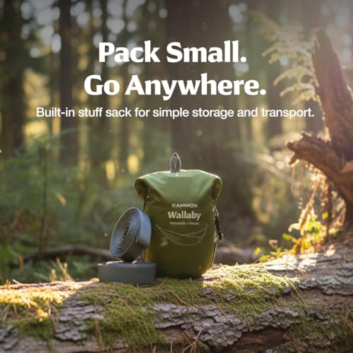 Kammok Wallaby Lightweight Camping Hammock with Straps & Carabiners