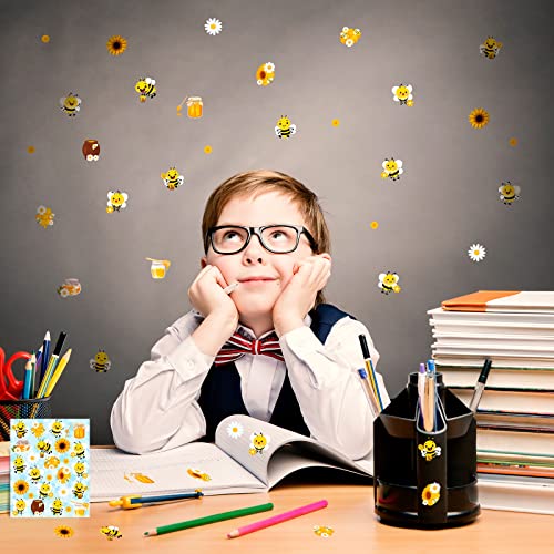 500 Bee Theme Stickers for Kids - Cute Waterproof Decals