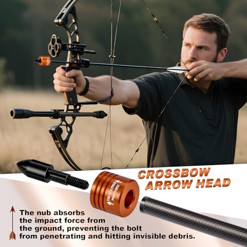 Crossbow Bolt Decocking Heads - Universal Release Tips, 2pcs Orange