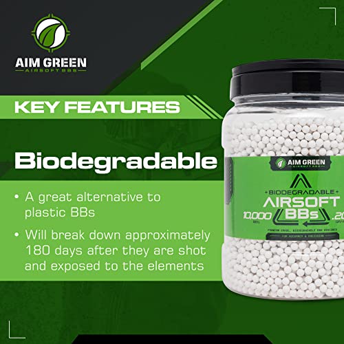 Biodegradable 6mm Airsoft BBs - Premium Grade, 20g to 40g, 2,500 to 10,000 Count