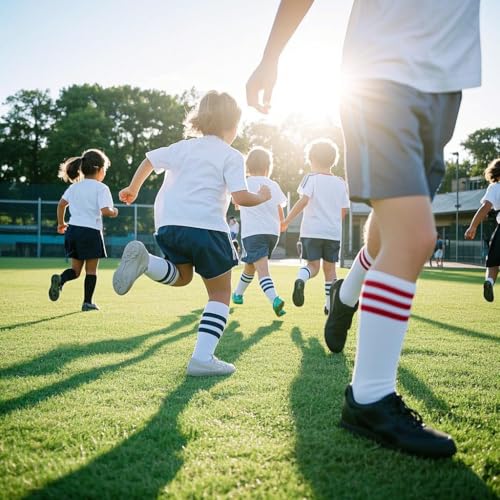 ENBAOHUI 3 Pairs Toddler Soccer Socks - Kids Boys Girls Knee