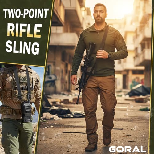 Adjustable Two-Point Rifle Sling Strap with Metal Hook