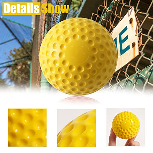 Furtrop 12 Pcs 12-Inch Dimpled Softballs for Pitching Machines – Indoor/Outdoor