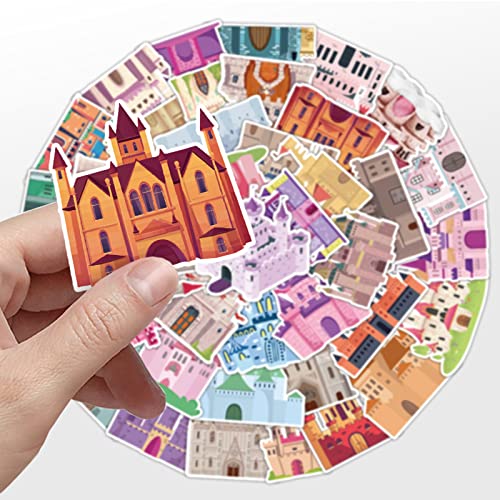 40Pcs Castle Stickers - Waterproof Vinyl Decals for Kids & Adults