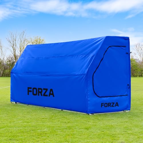 Portable Team Shelter with Steel Frame - Electric Blue & 6 Seater Bench Pro