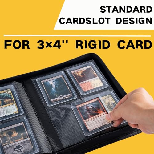 4-Pocket Top Loader Binder for 128 Trading Cards - Black