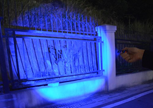 Blue LED Flashlight - 3 Modes, Long Range for Night Fishing