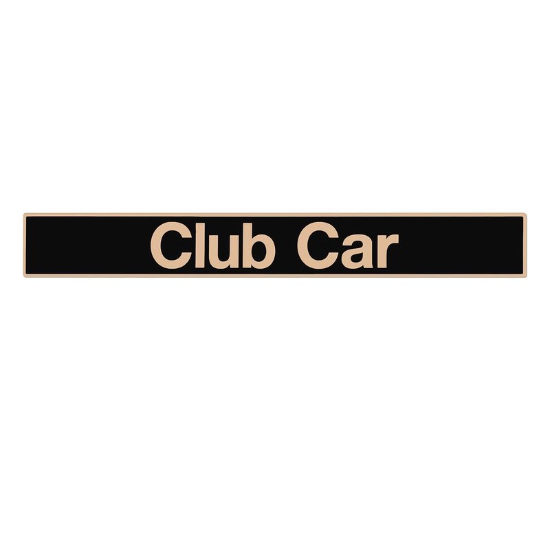 DRIVE UP Golf Cart Name Plate for Club Car DS and Carryall Models Decal Black Gold-18" X 2.24"