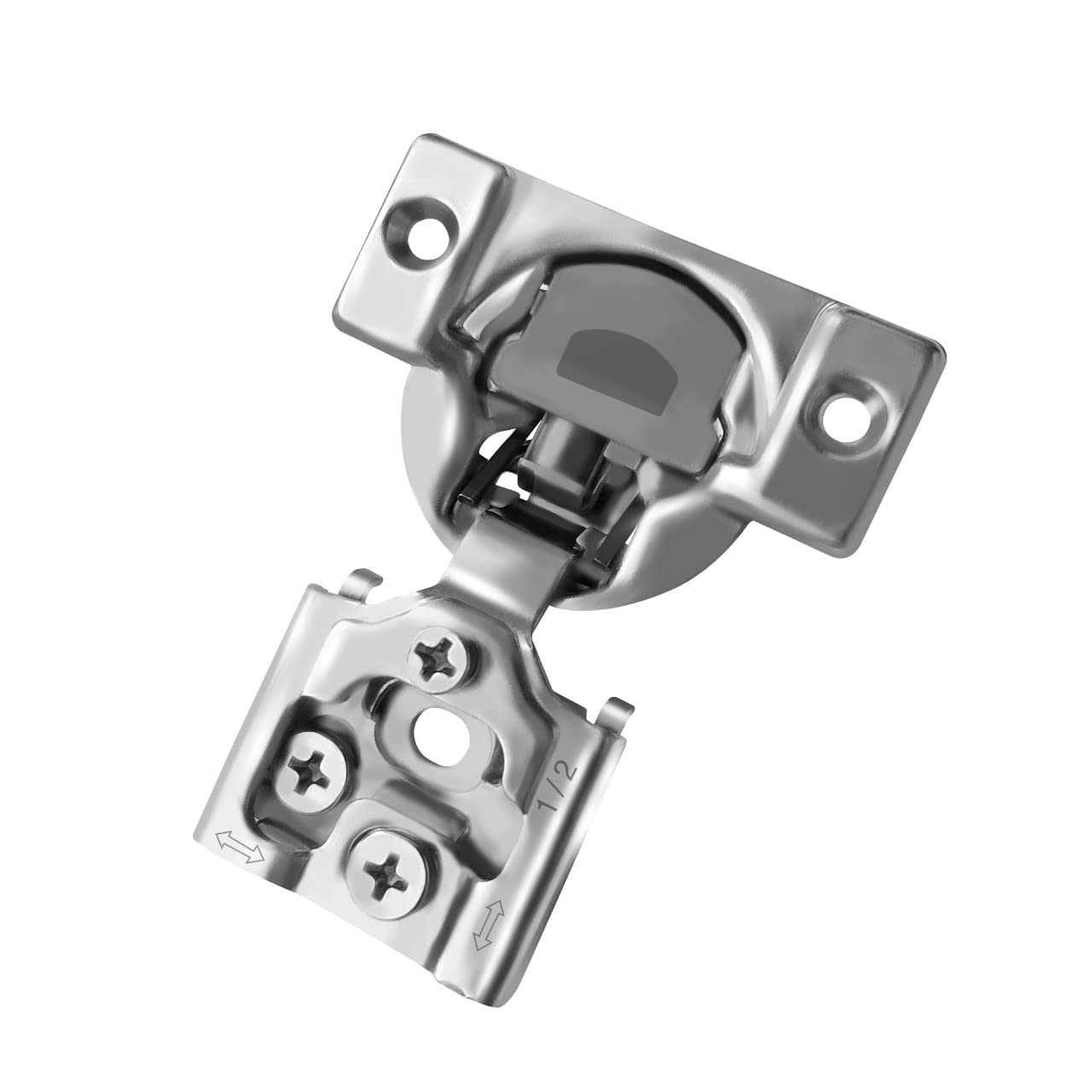 Berta 60-Pack, 1/2 inch Overlay Soft Closing Face Frame Cabinet Hinges, 105 Degree 6-Ways 3-Cam Adjustment Concealed Kitchen Cabinet Door Hinges with Screws (1/2 in. Overlay, 60 Pieces)