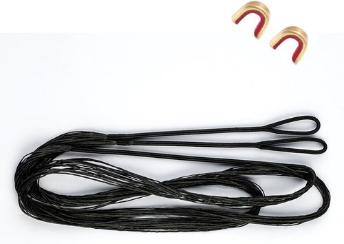 Deerseeker Archery Bowstring Set - 14 Strands Replacement Bow String with 2 Nocking Points | 45-50 Inch