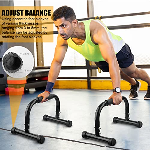 Push Up Bars for Strength Training - Parallettes in Black