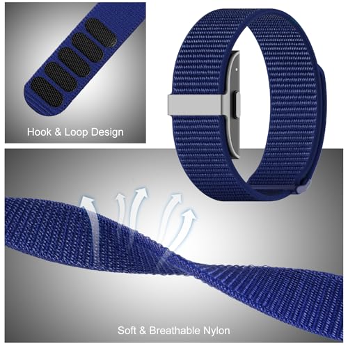 Hume Band Replacement Strap 1.0 - Nylon Loop Sport Wristband - Navy Blue