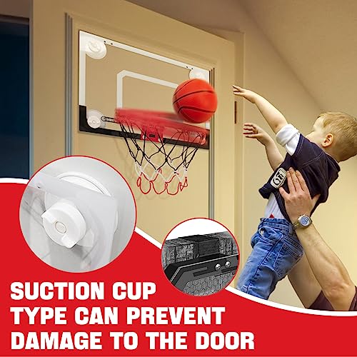 Indoor Mini Basketball Hoop with Suction Cups - Black & White