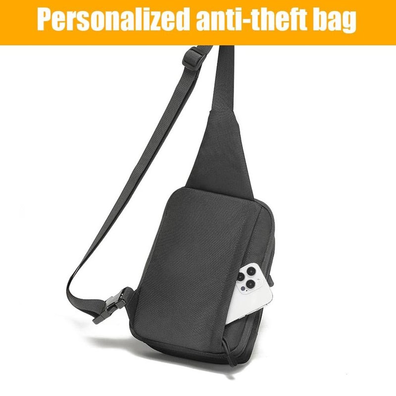 VTACOUTV Concealed Carry Crossbody Bag for Men Women, Sling Gun Pack Shoulder Chest Daypack EDC CCW Range Bags of Handgun (Black)