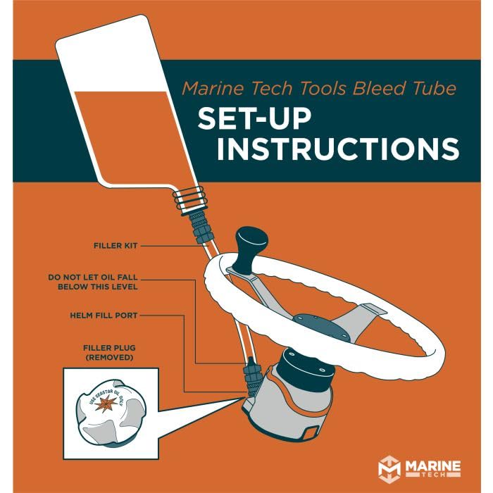 Marine Tech Tools Fill Tube, Seastar Hydraulic Steering Bleed Kit,