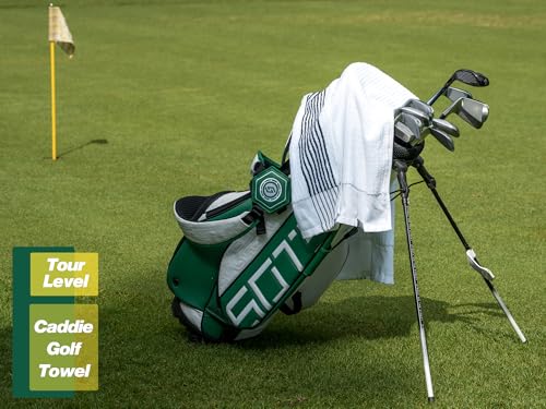 White Handy Picks Caddie Golf Towel 44x22 Inch Extra Large Cotton, Pack of 1