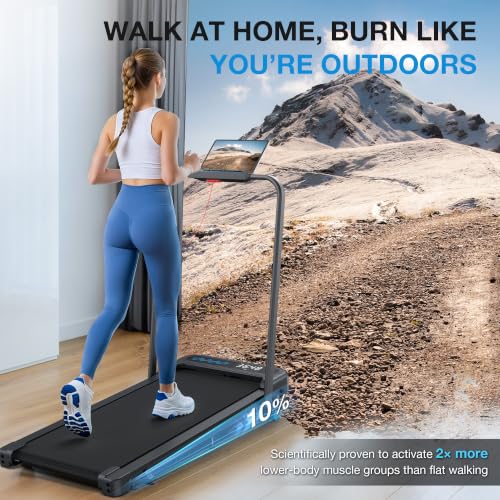 Folding Treadmill for Home | Under Desk Walking Pad with Incline
